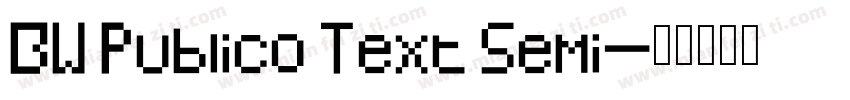 BW Publico Text Semi字体转换